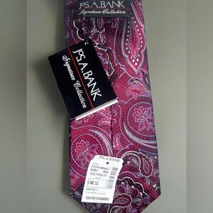 Jos. A. Bank Red Paisley Tie